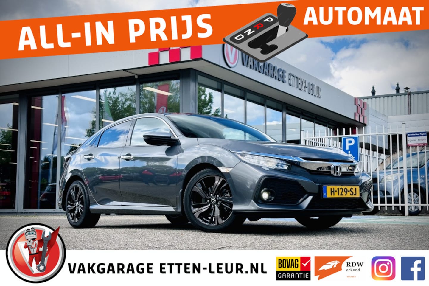 Honda Civic - 1.5 i-VTEC Prestige / PANO / LED / LEDER / STOELVERWARMING - AutoWereld.nl