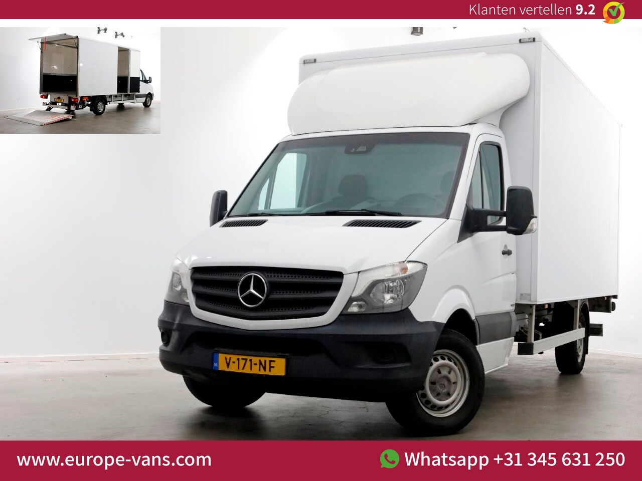 Mercedes-Benz Sprinter - 314 CDI 143pk E6 Bakwagen met laadklep en zijdeur 990kg laadverm. 05-2018 - AutoWereld.nl