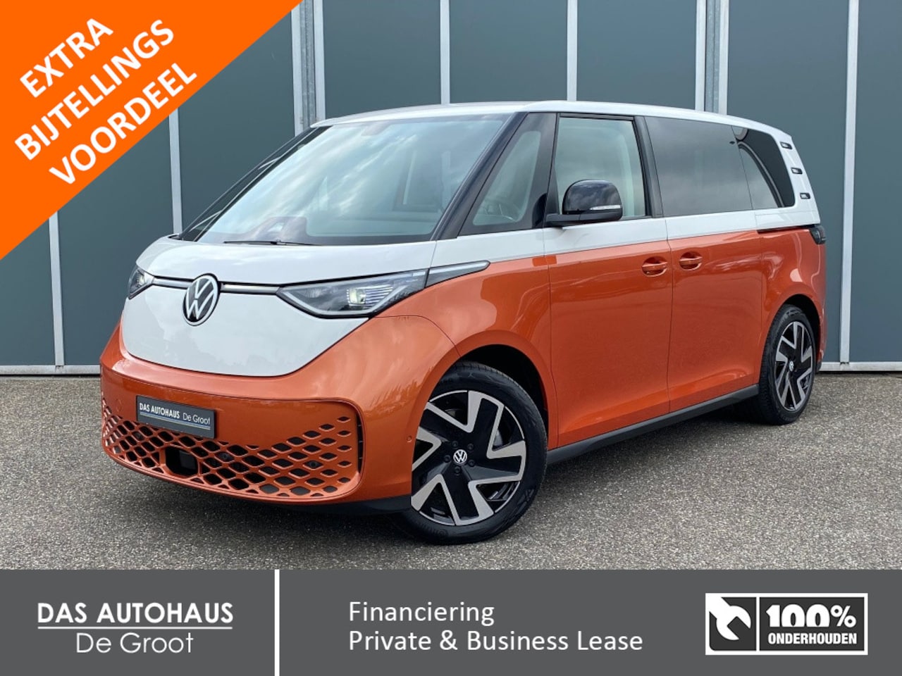 Volkswagen ID. Buzz - 1st 77kWh |Elkr. Schuifdeuren | Full options | vanaf 195 euro bi - AutoWereld.nl