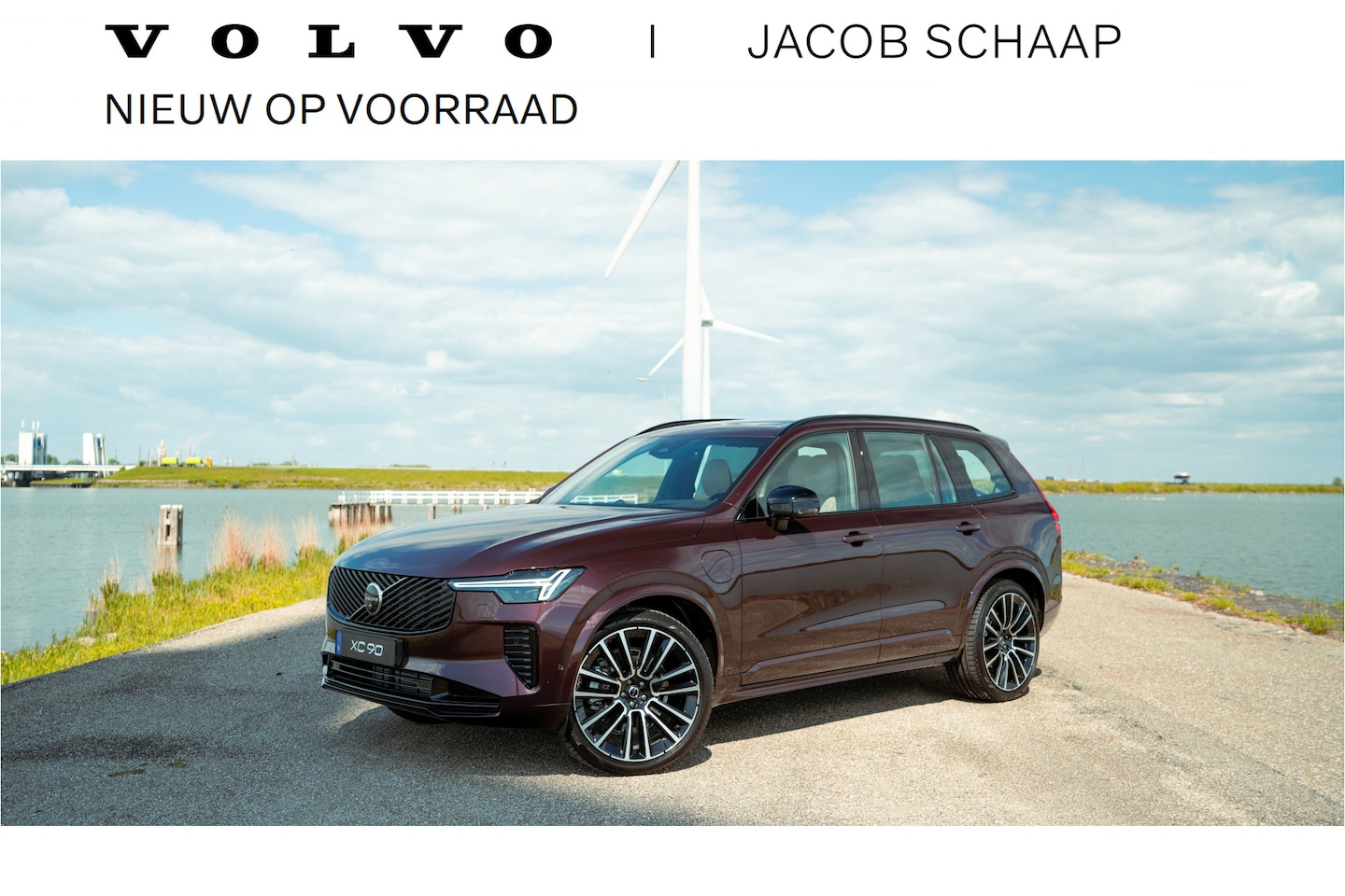 Volvo XC90 - T8 Plug-in hybrid AWD Ultra Dark / Mulberry Red / 22"/ Cardamom massage geventileerde stoe - AutoWereld.nl