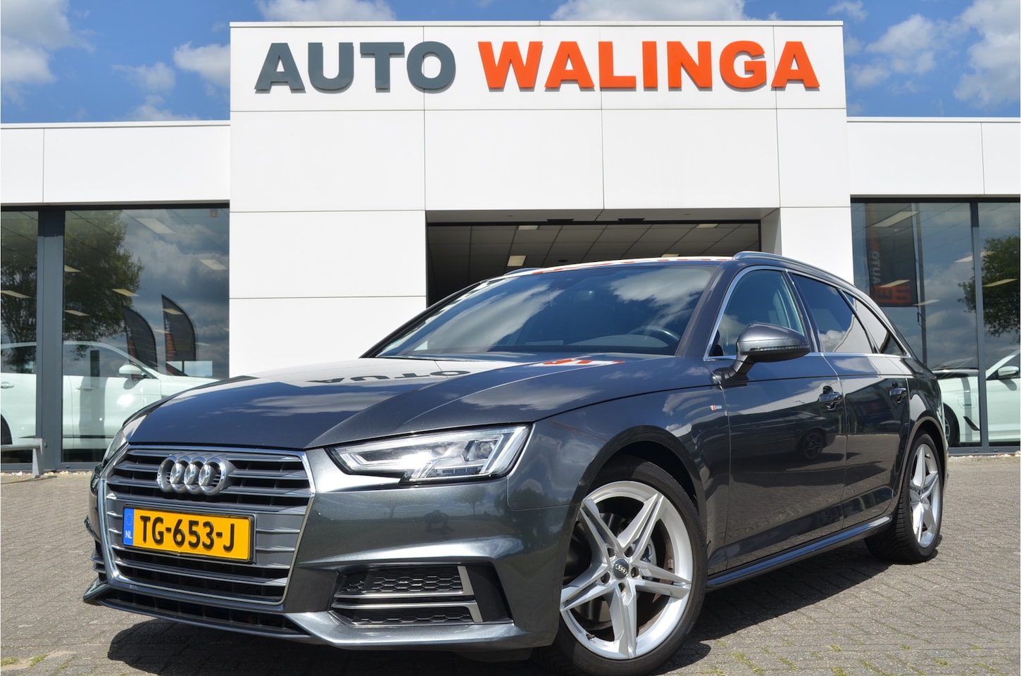 Audi A4 Avant - 1.4 TFSI 3x S-line Daytona grijs | Full LED | Climate | Navi | Getint glas | Elektr achter - AutoWereld.nl