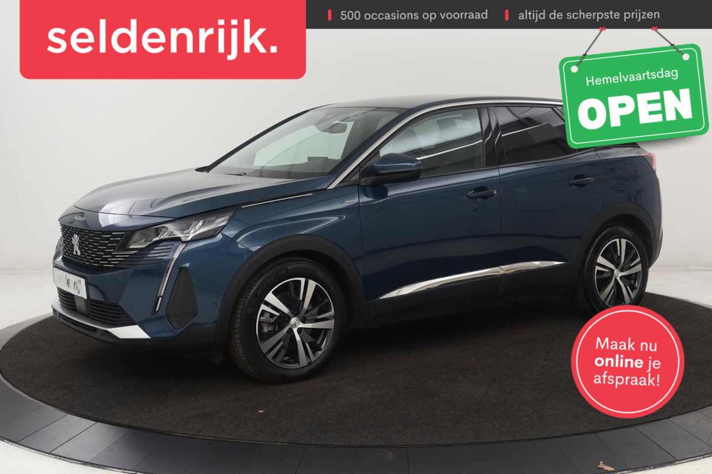 Peugeot 3008 - 1.6 HYbrid 225 Allure | Stoelverwarming | Carplay | Full LED | Half leder | Camera | Navig - AutoWereld.nl