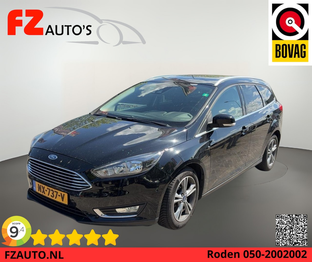Ford Focus Wagon - 1.0 Titanium | Parkeersensoren V+A | Achteruitrijcamera | Trekhaak | Airco | - AutoWereld.nl