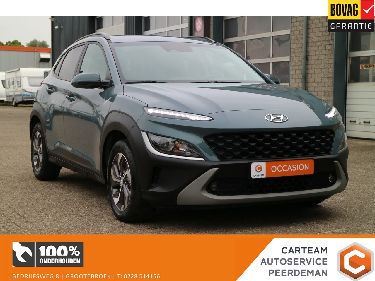 Hyundai Kona - 1.6 GDI HEV Fashion | Automaat! | Navi | Carplay | Goed Onderhouden! | - AutoWereld.nl