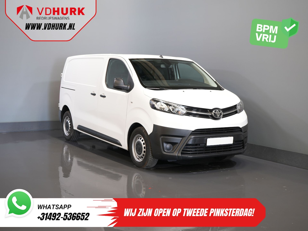 Toyota ProAce Worker - 2.0 D-4D 125 pk Aut. L2 BPM VRIJ NL Auto/ 2x Schuifdeur/ Carplay/ Navi/ Camera/ Cruise/ Tr - AutoWereld.nl