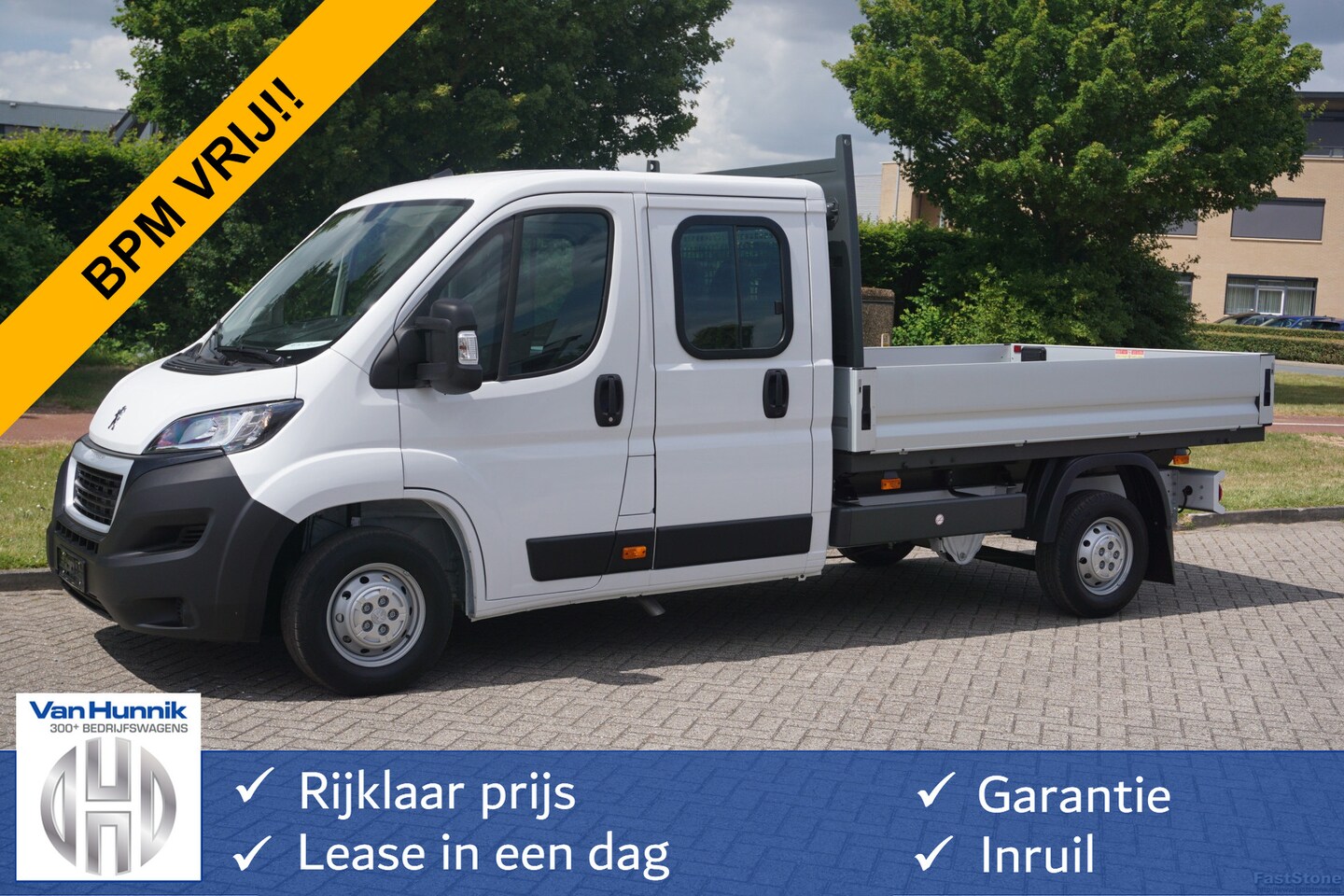Peugeot Boxer - 35 DOKA 140PK L3 Open Laadbak BPM VRIJ Airco, Cruise!! NR. 307 - AutoWereld.nl