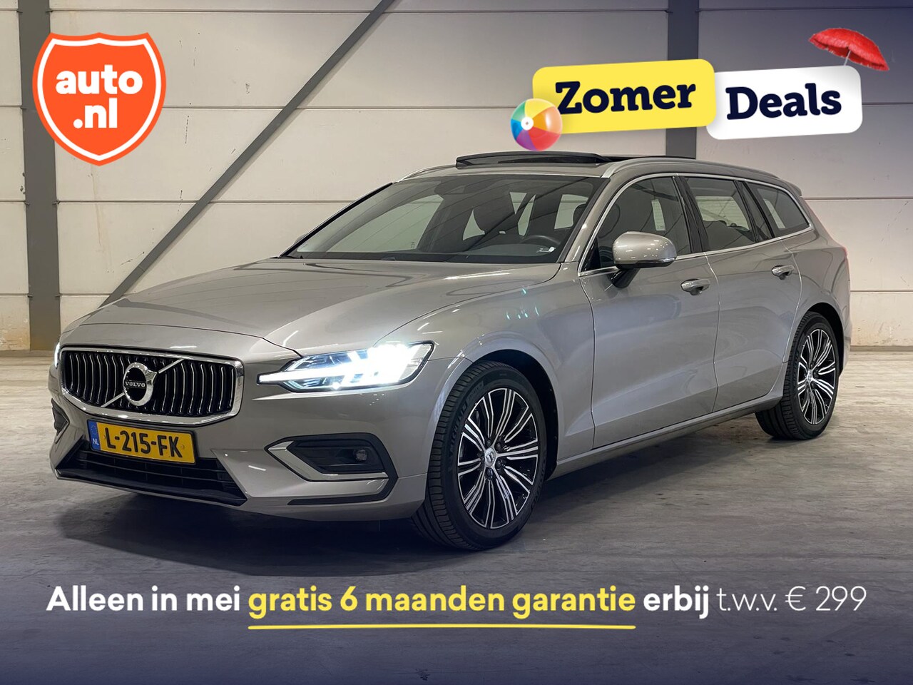 Volvo V60 - 2.0 B3 Inscription | Panoramadak | Trekhaak | Lederen bekleding | Camera | Carplay | Stoel - AutoWereld.nl