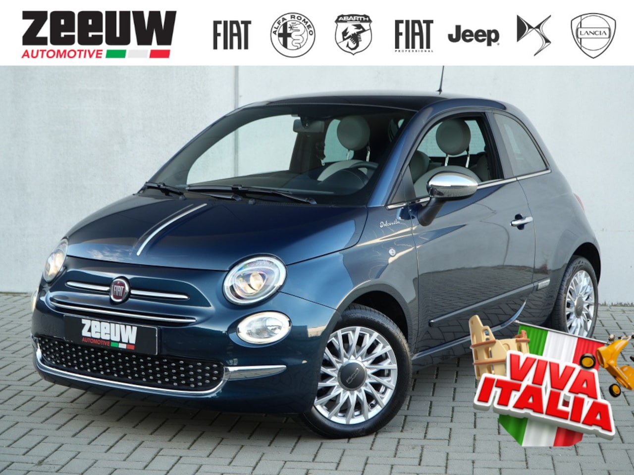 Fiat 500 - 1.0 Hybrid 70 PK Dolcevita | Navi | Carplay | Clima | 15" - AutoWereld.nl