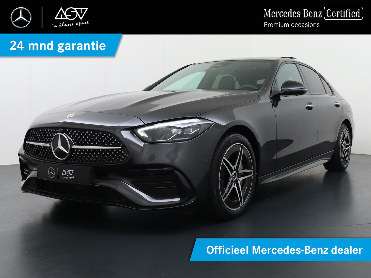 Mercedes-Benz C-klasse - 300 e AMG Line Panoramadak, wegklapbare trekhaak, Burmester Surround, Nightpakket - AutoWereld.nl
