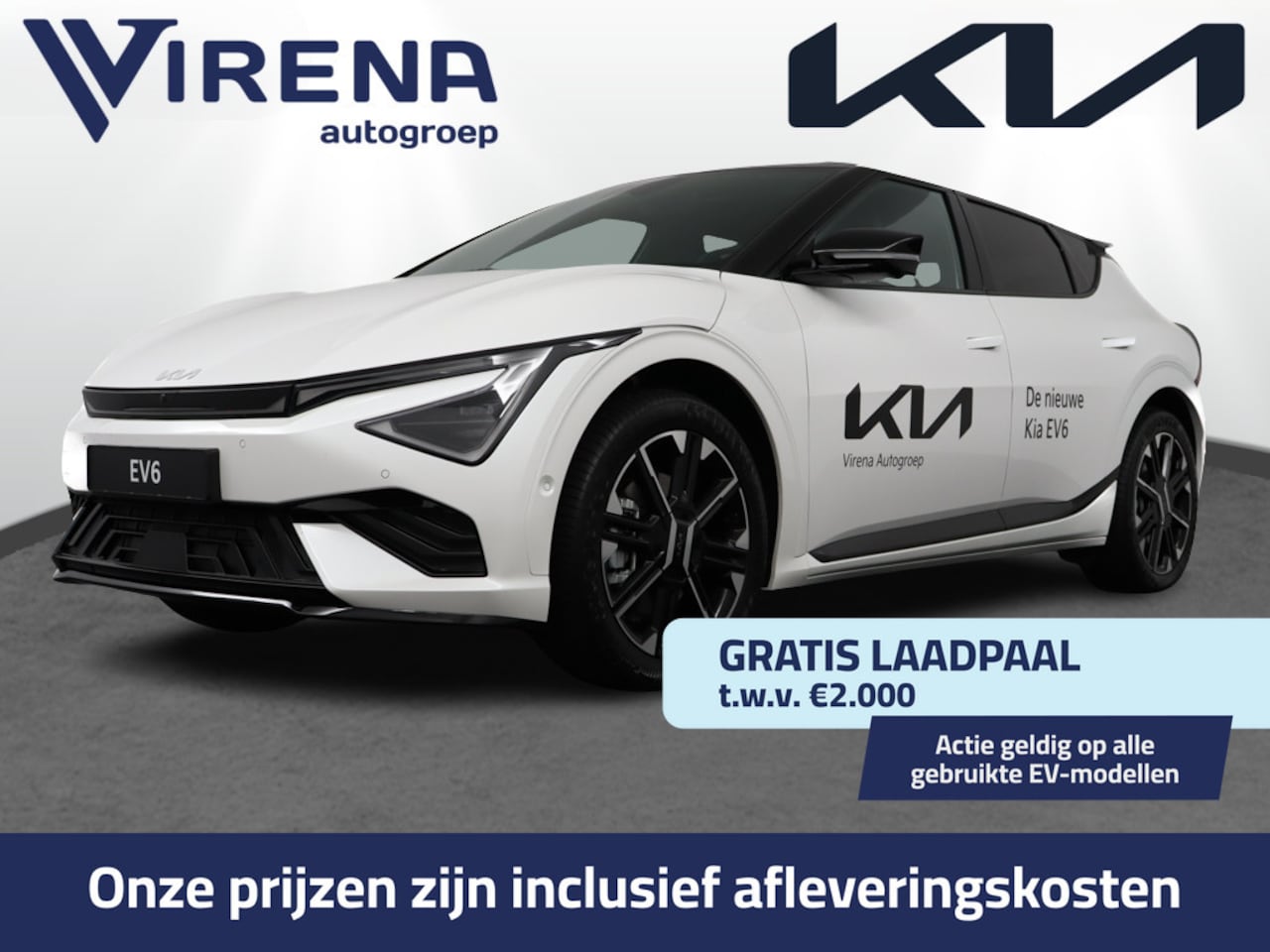Kia EV6 - GT-Line 84 kWh - *DEMO* - Direct leverbaar - Facelift - LED - Stoel-/stuurverwarming - Pan - AutoWereld.nl
