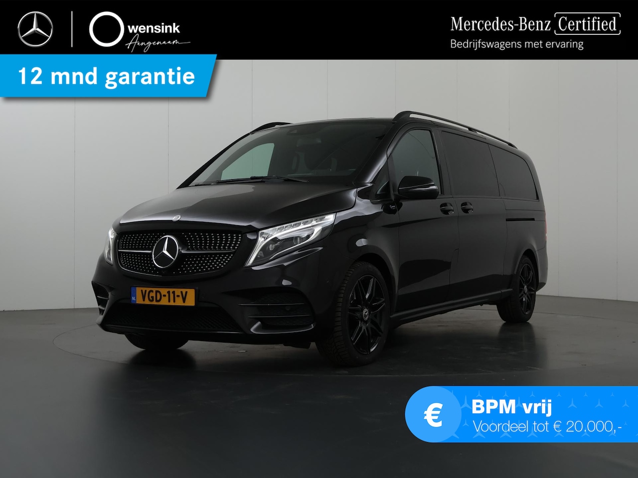 Mercedes-Benz V-klasse - 300d XL L3 | Black AMG | Dubbele Cabine | Avantgarde Edition | 360° Camera | Spraakassiste - AutoWereld.nl