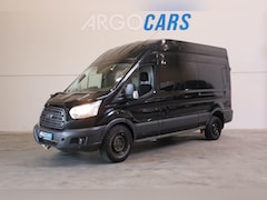 Ford Transit - 350 2.0 TDCI L2/H2 Trend AWD 4X4 MARGE 170PK ZWART AIRCO TREKHAAK CRUISE 12/2018 INRUIL MO