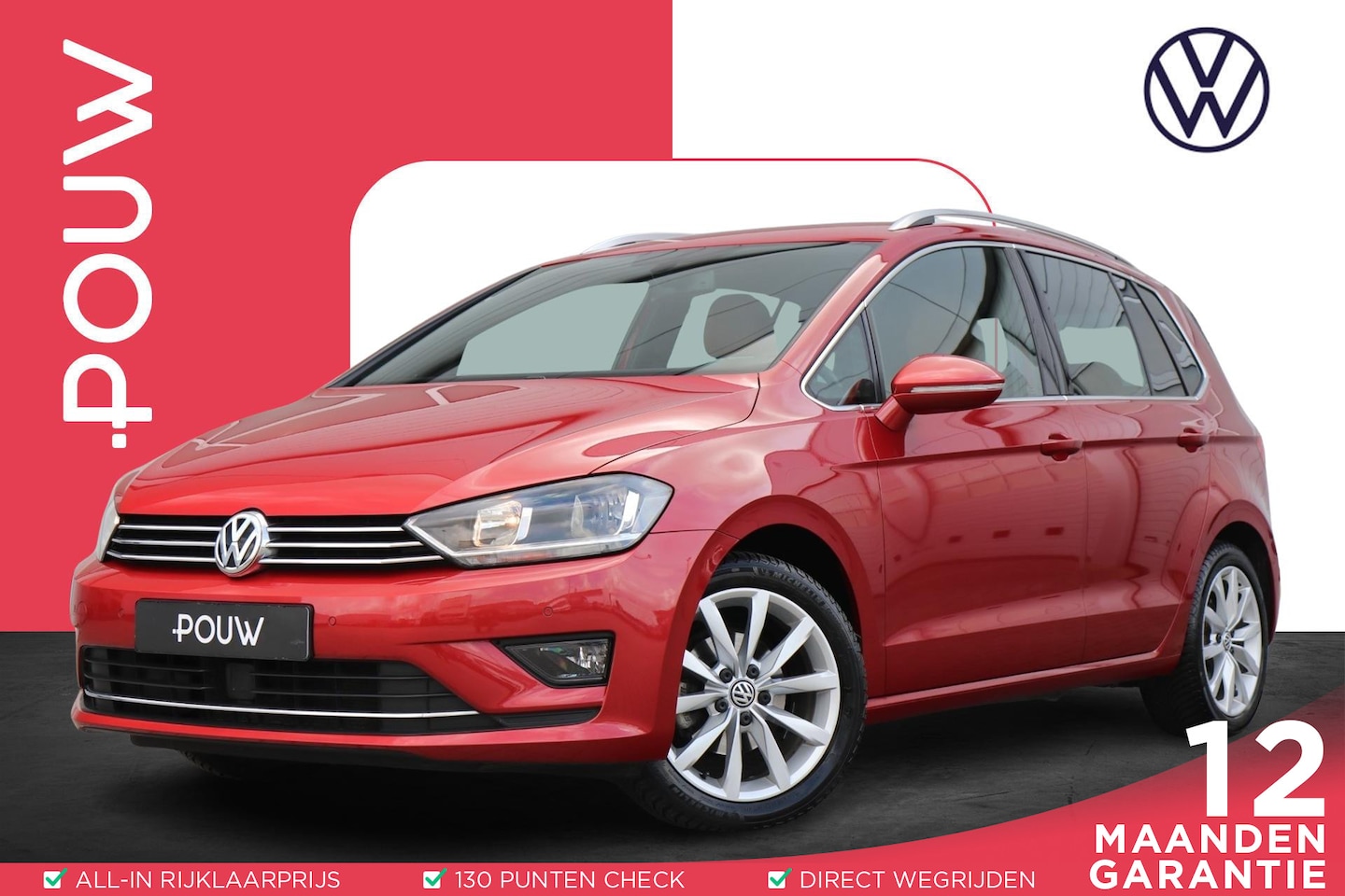 Volkswagen Golf Sportsvan - 1.2 TSI 110pk Business Edition | Trekhaak | Navigatie | Leder | Camera | Stoelverwarming - AutoWereld.nl