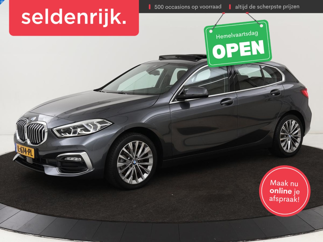 BMW 1-serie - 118i Business Edition | Luxury Line | Panoramadak | Leder | Stoel & stuurverwarming | Came - AutoWereld.nl