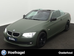 BMW 3-serie Cabrio - 320i | mat groene wrap / originele kleur zwart | Stoelverwarming | Parkeersensoren | Clima