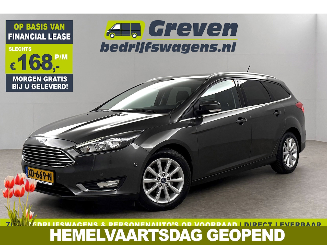 Ford Focus - 1.5 TDCI Titanium Clima Carplay Camera Cruise LED Trekhaak Navi PDC 16"LMV - AutoWereld.nl