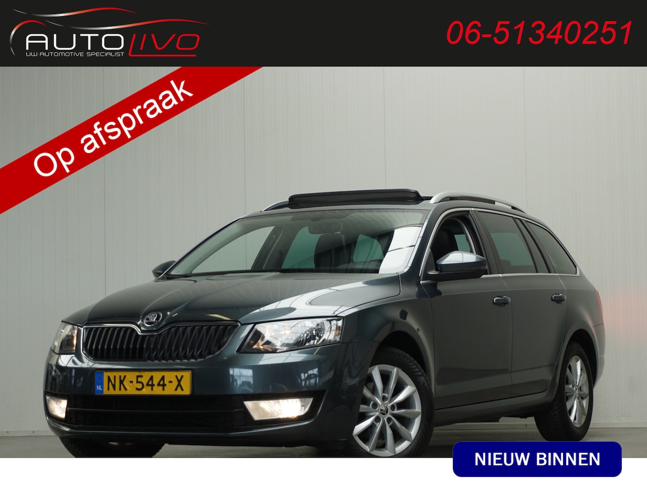 Skoda Octavia Combi - 1.6 TDI Greentech Ambition Business H. LEER PANO NAVI APPLE NAVI CLIMA CRUISE PDC etc. - AutoWereld.nl