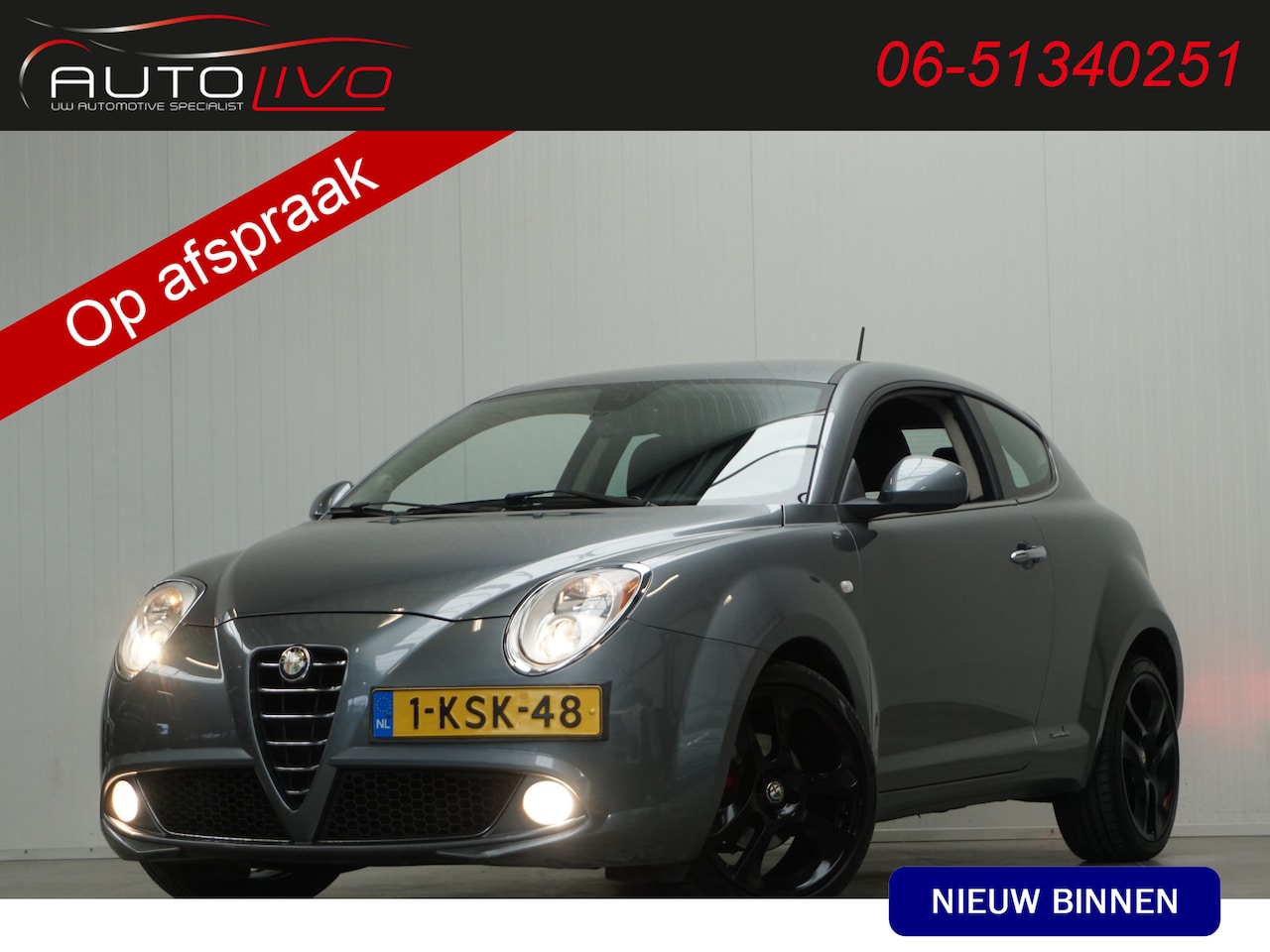 Alfa Romeo MiTo - 1.3 JTDm ECO Distinctive LEER NAVI CLIMA PDC CRUISE LMV etc - AutoWereld.nl