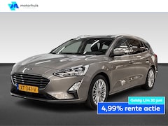 Ford Focus Wagon - 1.0 ECOBOOST 125PK AUTOMAAT TITANIUM BUSINESS NAVI LED TEL PDC 17INCH TREKHAAK NAP