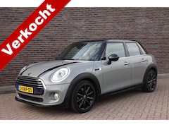 MINI Cooper - 1.5 Chili, 5 deurs, Grey Metallic, black 17", navi, leder, Xenon Prachtige, smetteloze aut
