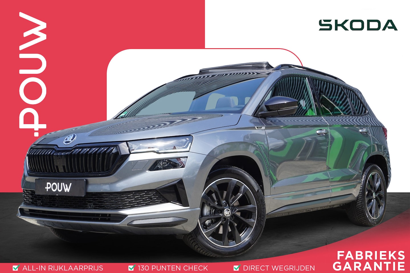 Skoda Karoq - 1.5 TSI 150pk DSG ACT Sportline Business | Trekhaak | Panoramadak | 18" Velgen | Camera | - AutoWereld.nl
