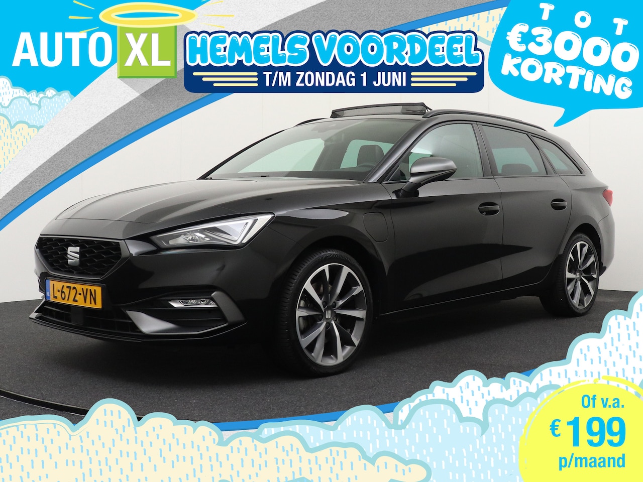 Seat Leon Sportstourer - 1.4 PHEV FR Pano-dak Camera Adapt. Cruise 1 - AutoWereld.nl