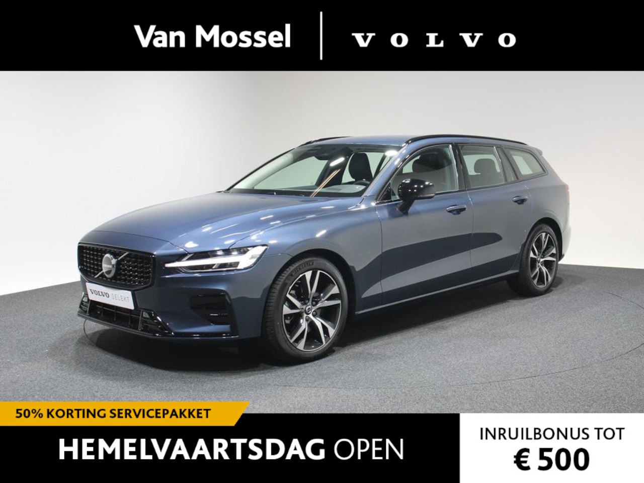 Volvo V60 - B4 Plus Dark | Terkhaak | Navigatie | Leder | Elektrisch verstelbare bestuurderstoel met g - AutoWereld.nl