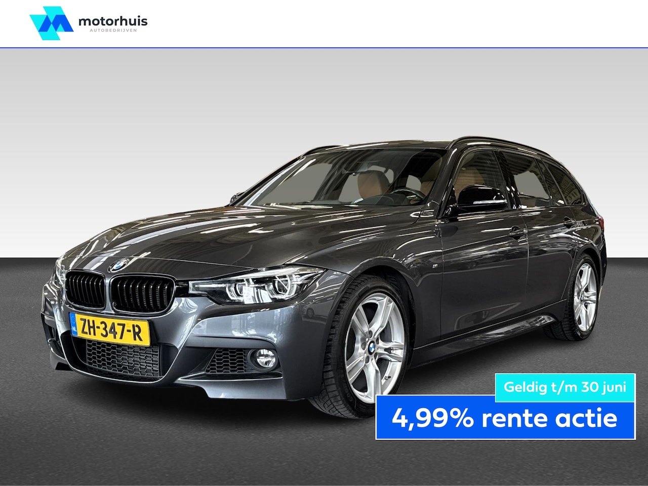 BMW 3-serie Touring - (f31) 318I 136PK AUTOMAAT M-SPORT CORPORATE LEASE NAVI PROF PDC TEL LED LEDER SPORTSEATS N - AutoWereld.nl
