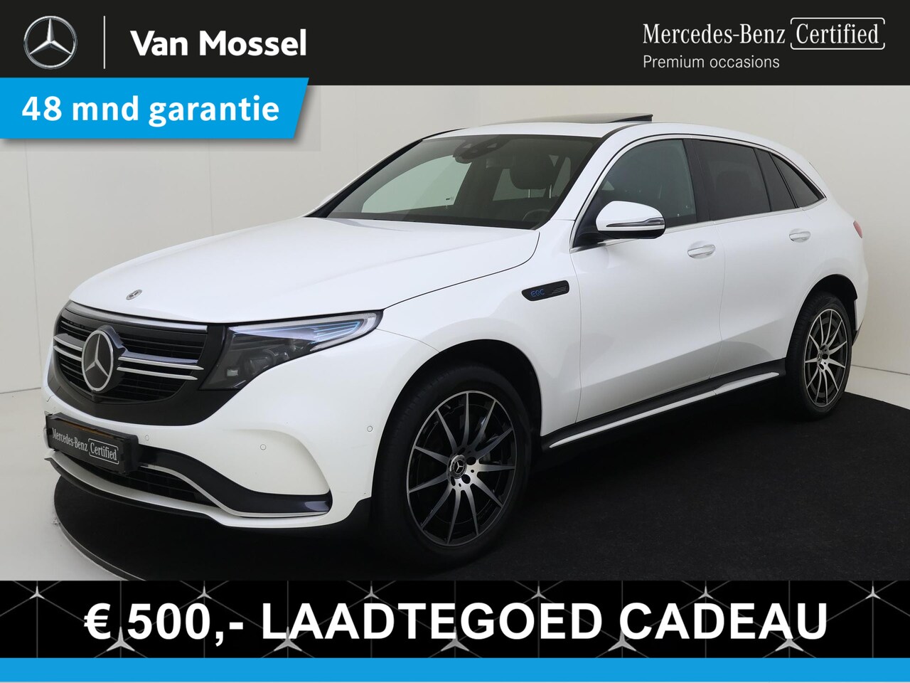 Mercedes-Benz EQC - 400 4MATIC Business Solution AMG 80 kWh / Stoelverwarming / Achteruitrijcamera / Panorama- - AutoWereld.nl