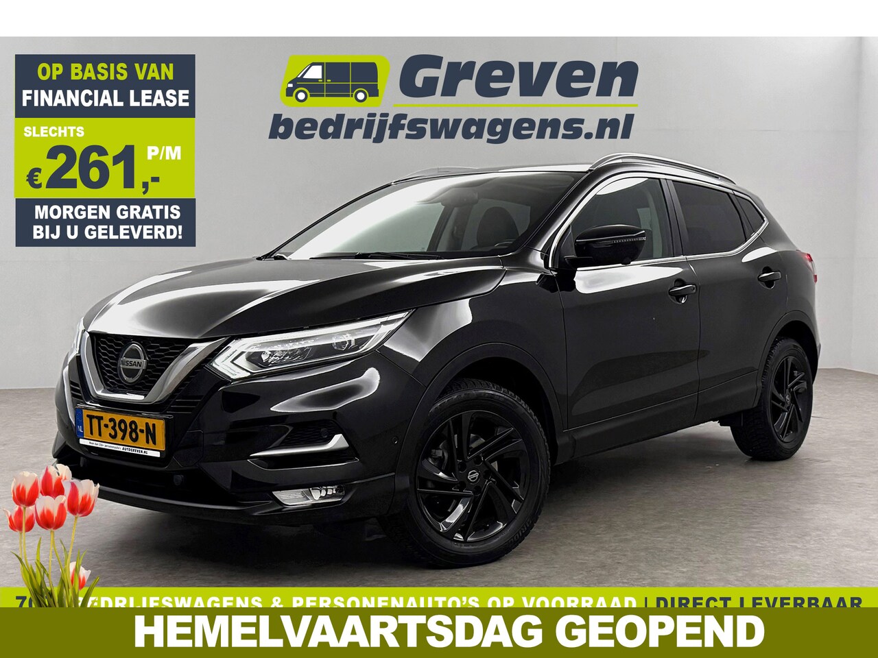 Nissan Qashqai - 1.2 Business Edition 360Camera Pano LED Clima Cruise Trekhaak PDC 17"LMV Navi Stoelverwarm - AutoWereld.nl