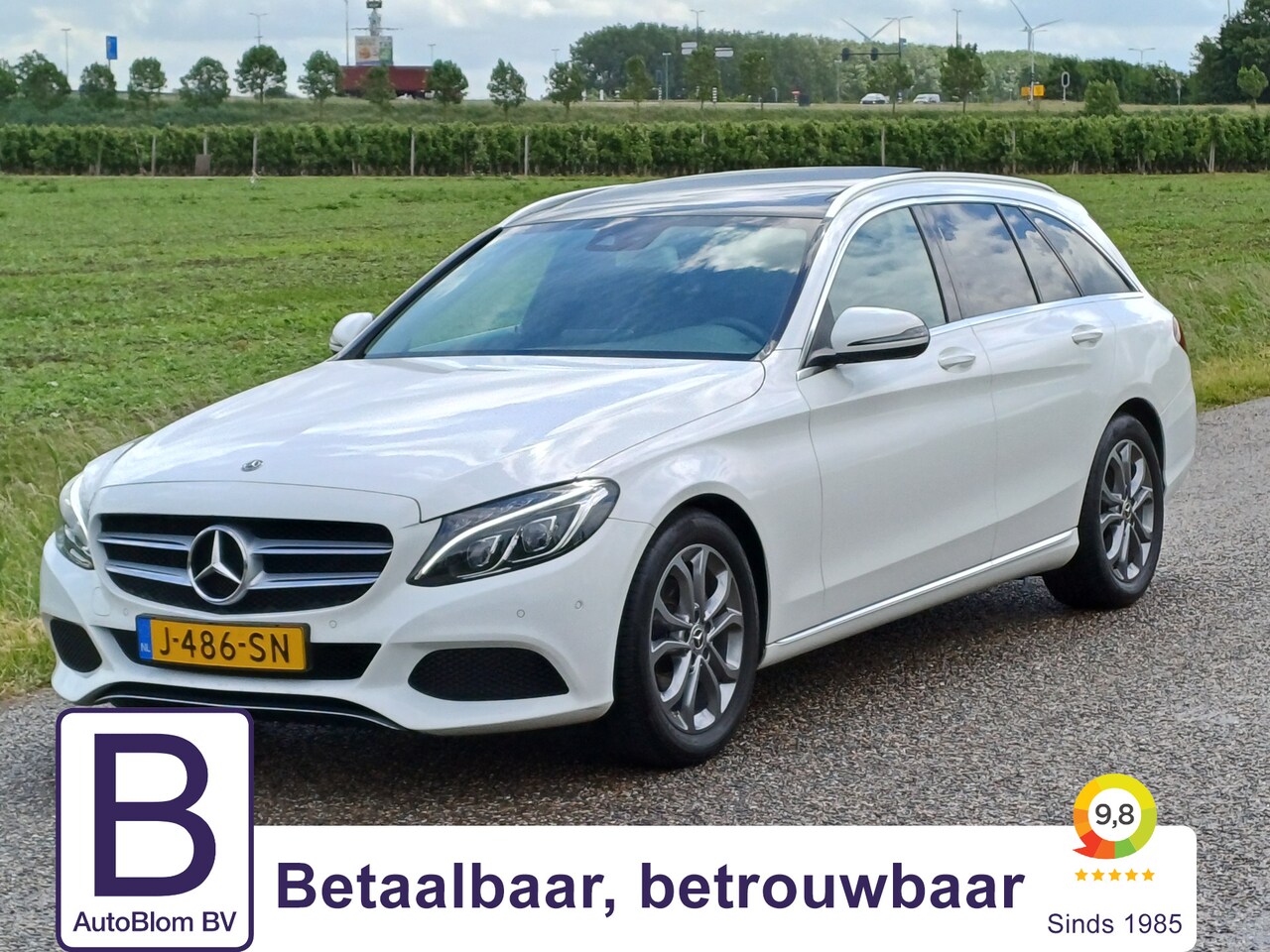 Mercedes-Benz C-klasse Estate - 180 Business Solution AMG /Pano/LED/Trekh./Navi/17"/Elect. klep/ - AutoWereld.nl