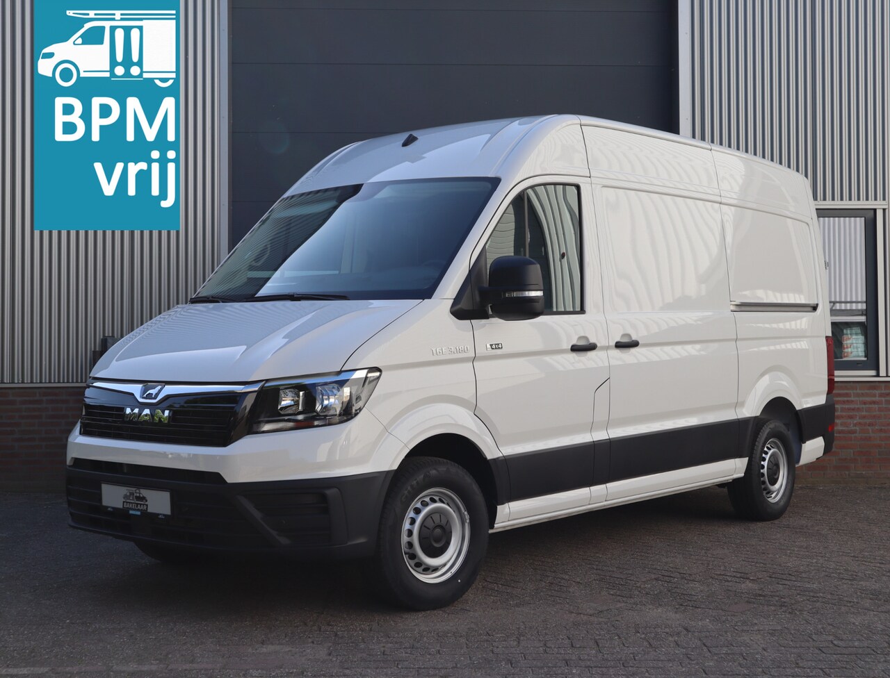 MAN TGE - 3.180 4X4 Aut., 2X Zijdeur, A/C, CC, App-connect, L3H3 - AutoWereld.nl