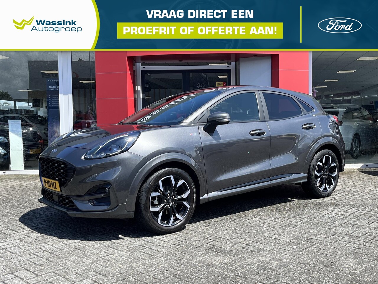 Ford Puma - 1.0i Ecoboost Hybrid 125pk Aut ST-Line X | Navigatie | Half lederen bekleding | Apple carp - AutoWereld.nl