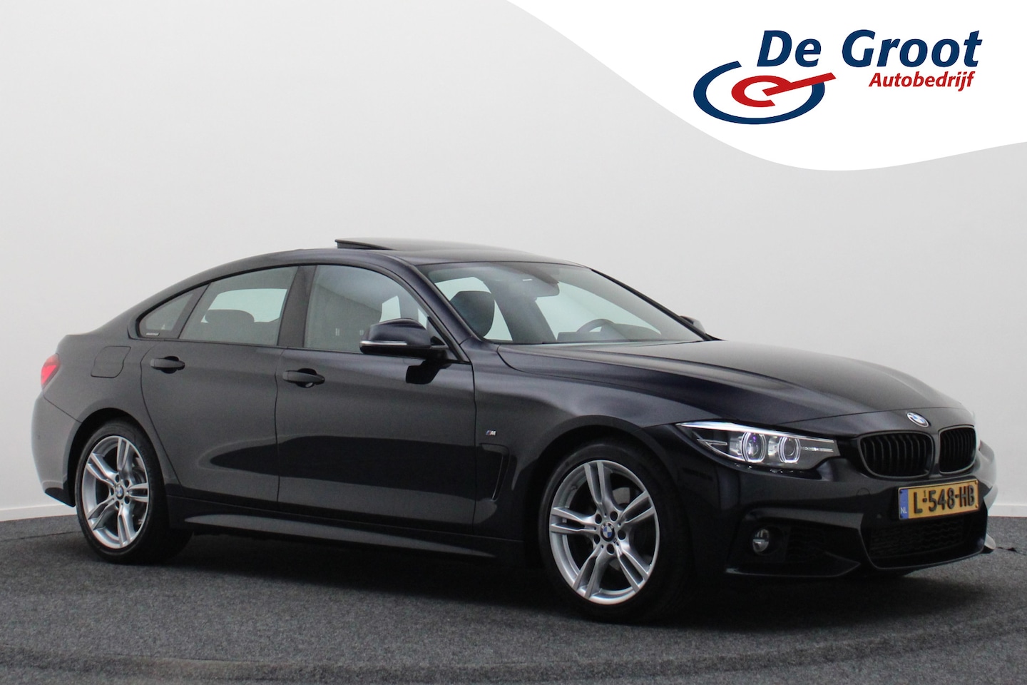 BMW 4-serie Gran Coupé - 418i Executive Edition M Sport Leer, Schuif-/Kanteldak, Head-Up, Camera, Navigatie, PDC - AutoWereld.nl
