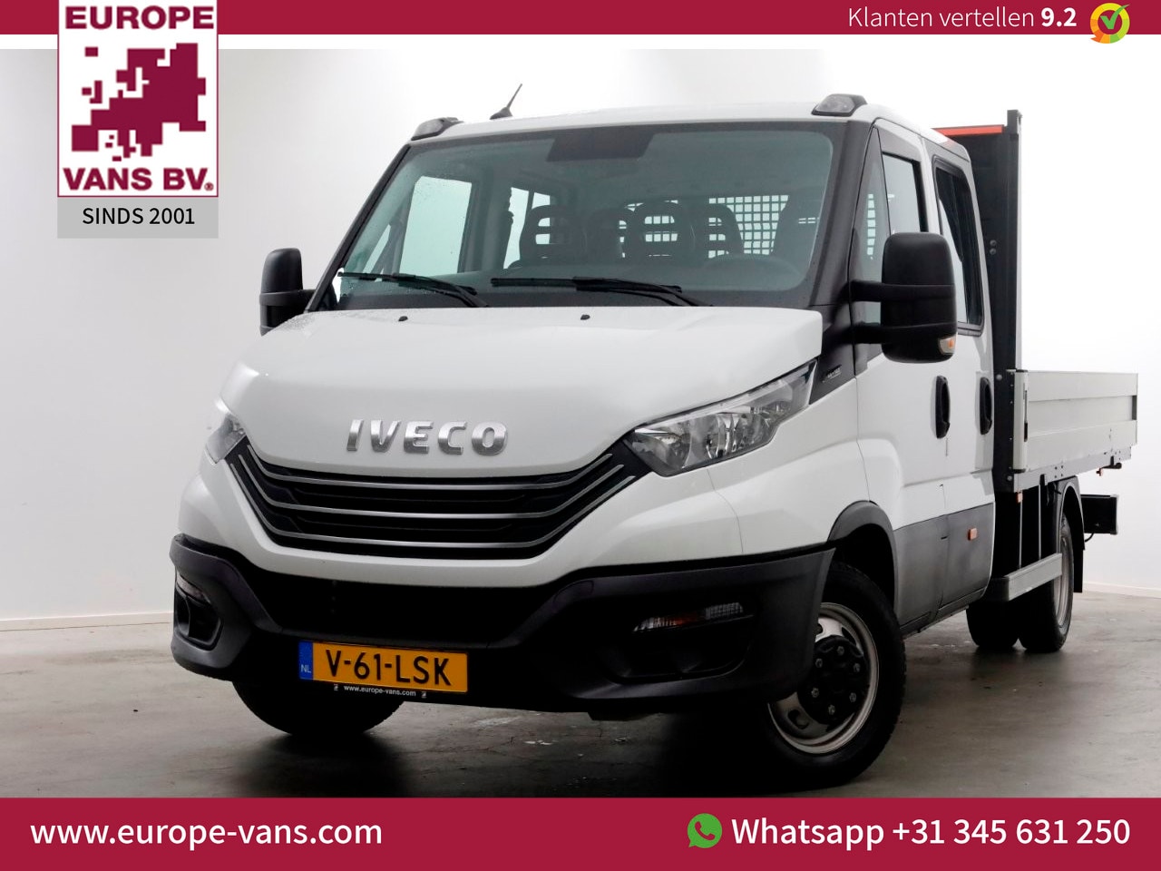 Iveco Daily - 35C14 136pk E6 Open Laadbak D.C. Trekhaak 3500kg 09-2023 - AutoWereld.nl