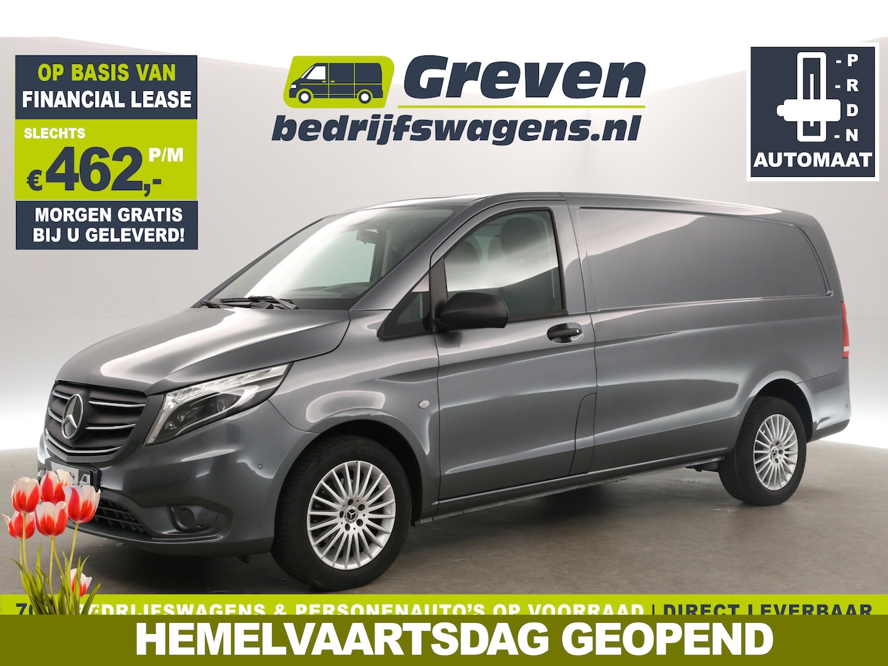 Mercedes-Benz Vito - 114 CDI Lang Automaat Airco Camera Carplay Cruise Navi PDC LED 3 Persoons 17''LMV - AutoWereld.nl