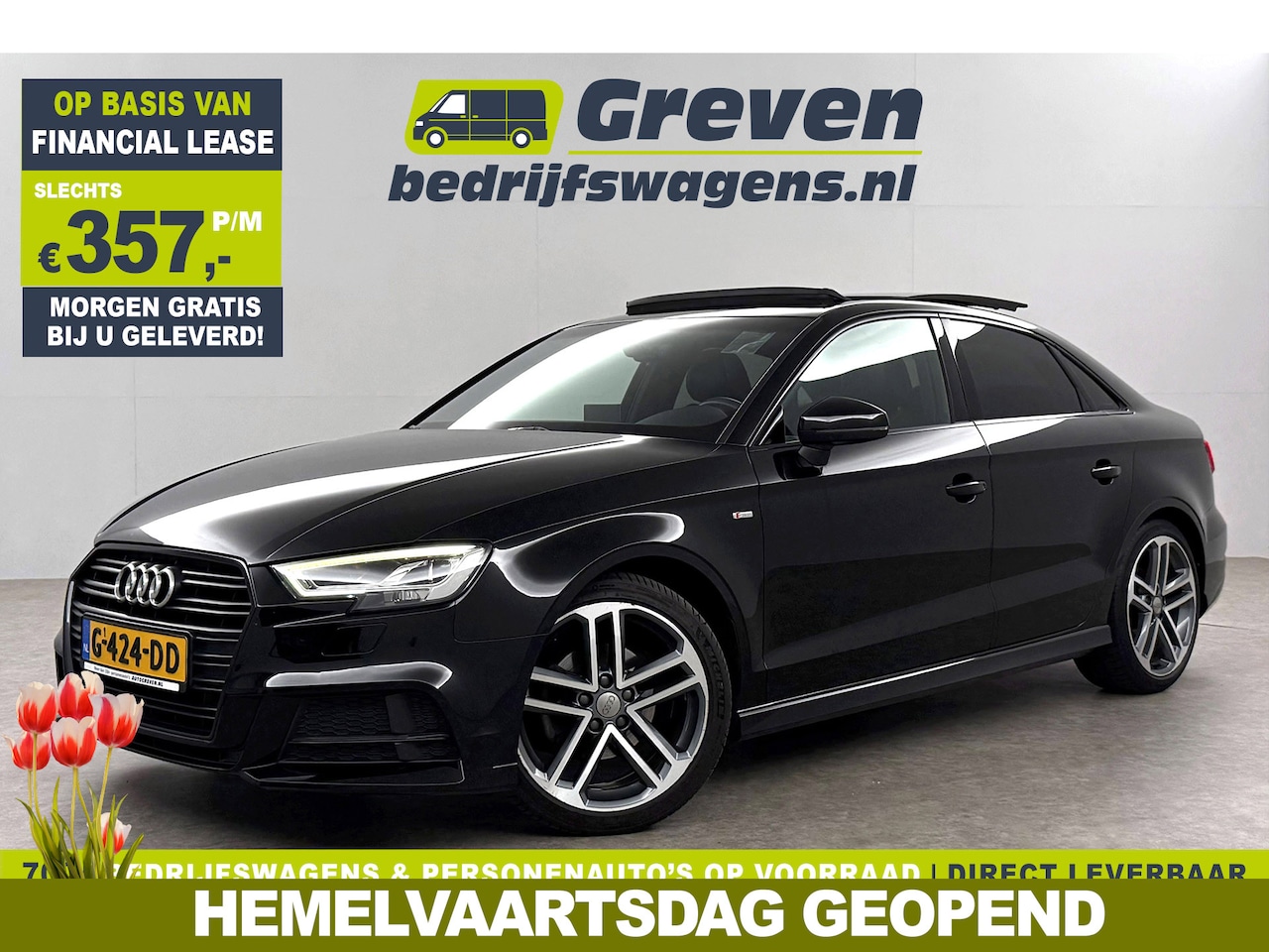 Audi A3 - 35 TFSI S-Line 150PK Pano LED Carplay Virtual Clima Cruise Navigatie PDC 18''LMV - AutoWereld.nl