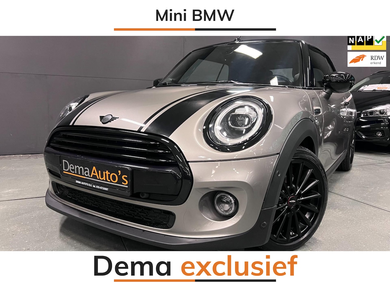MINI Cabrio - 1.5 Cooper CHILI 17''JCW BLACK-LINE NAVI/H-KARDON/CARPLAY/ECC/PDC/// - AutoWereld.nl