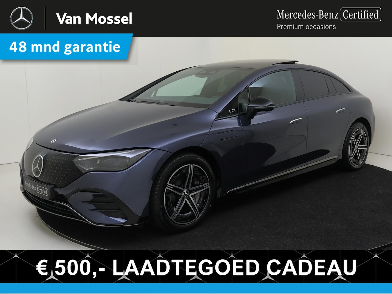 Mercedes-Benz EQE - 300 Sport Edition 90 kWh Panoramadak / Nightpakket / Winterpakket / 360 Camera / Burmester - AutoWereld.nl