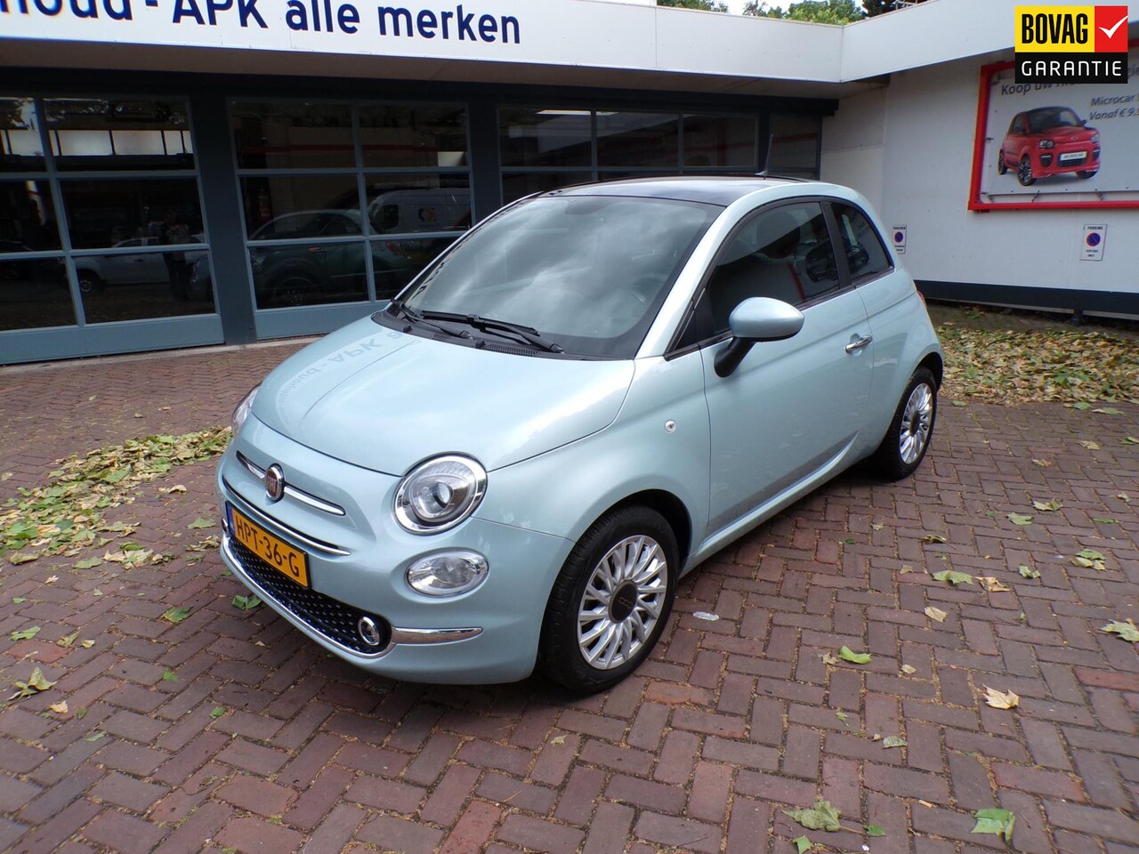Fiat 500 - 1.0 Hybrid Dolcevita Unieke kleur ! Navi./Apple Car Play/Climate Control/15"LMV/Panoramada - AutoWereld.nl