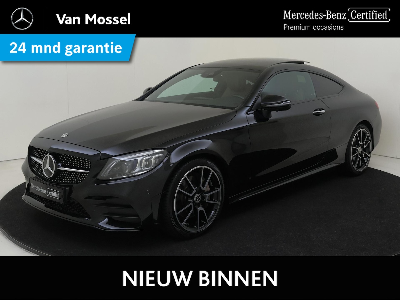 Mercedes-Benz C-klasse Coupé - 300 AMG Line Panorama Dak / Burmester / Memory Seats / Nightpakket / 360 Camera / Keyless - AutoWereld.nl
