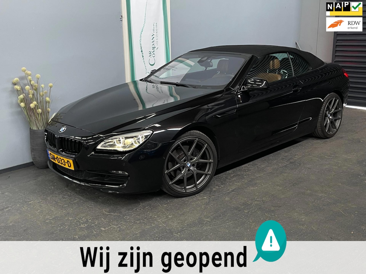 BMW 6-serie Cabrio - 640i M6 Nieuwe Model MBlack on Black! - AutoWereld.nl