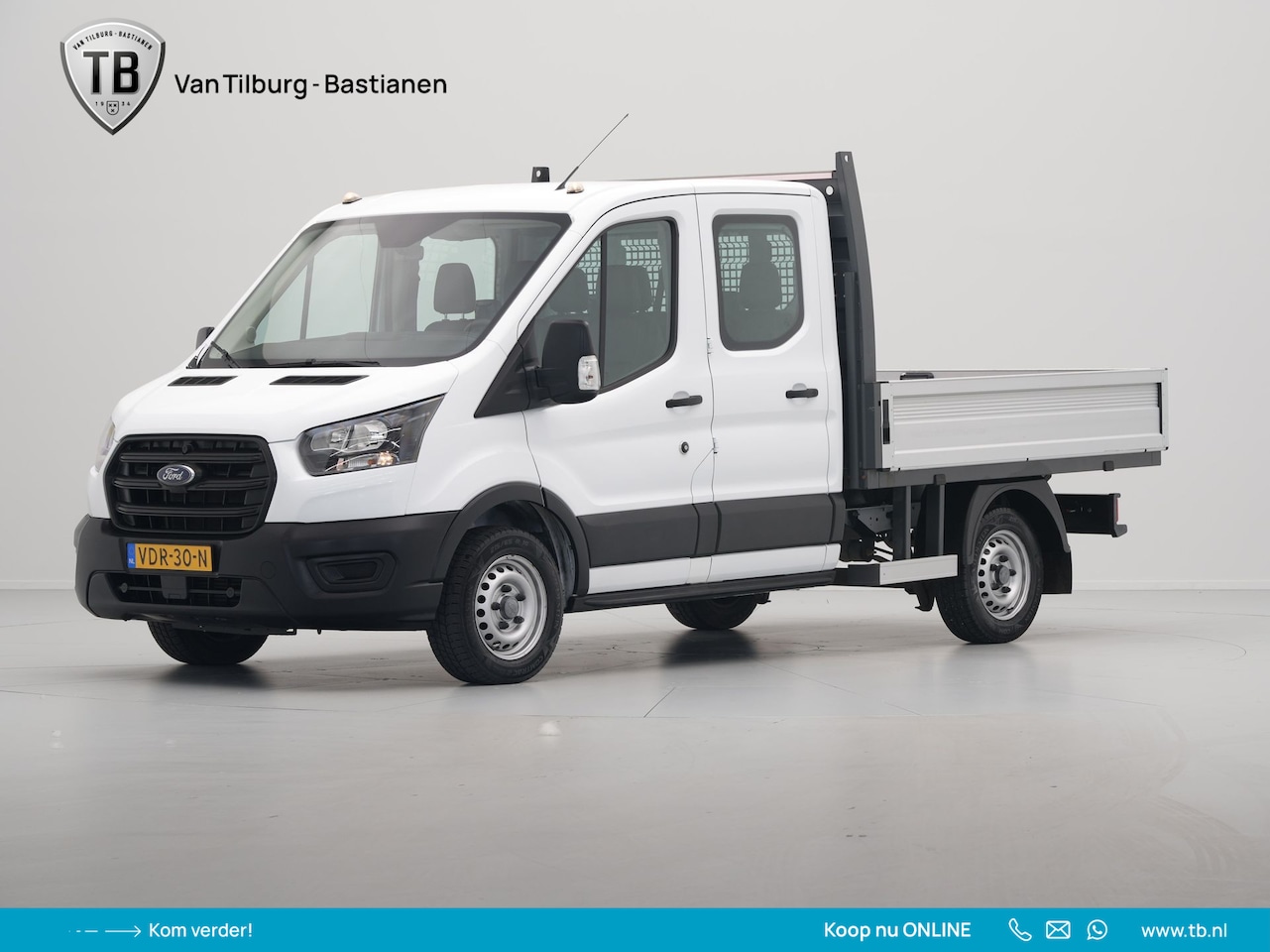 Ford Transit - 310 2.0 TDCI L2H1 DC Pick Up Ambiente Airco Bluetooth Trekhaak - AutoWereld.nl
