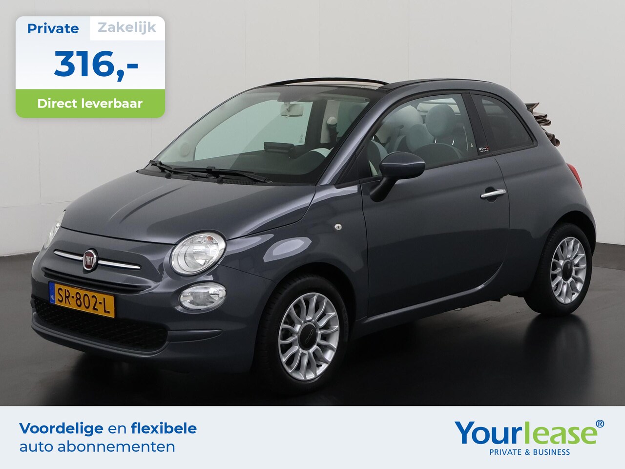 Fiat 500 C - 0.9 TwinAir Turbo Popstar | All-in 316,- Private Lease | Zondag Open! - AutoWereld.nl