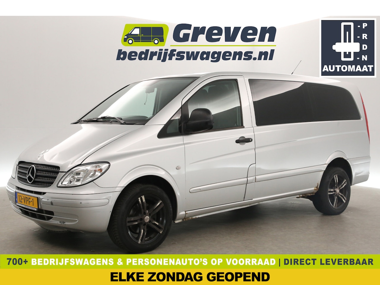 Mercedes-Benz Vito - 120 CDI 320 Lang V6 204PK Automaat | MARGE! | Airco Trekhaak Parkeersensoren 17"LMV  3 Per - AutoWereld.nl