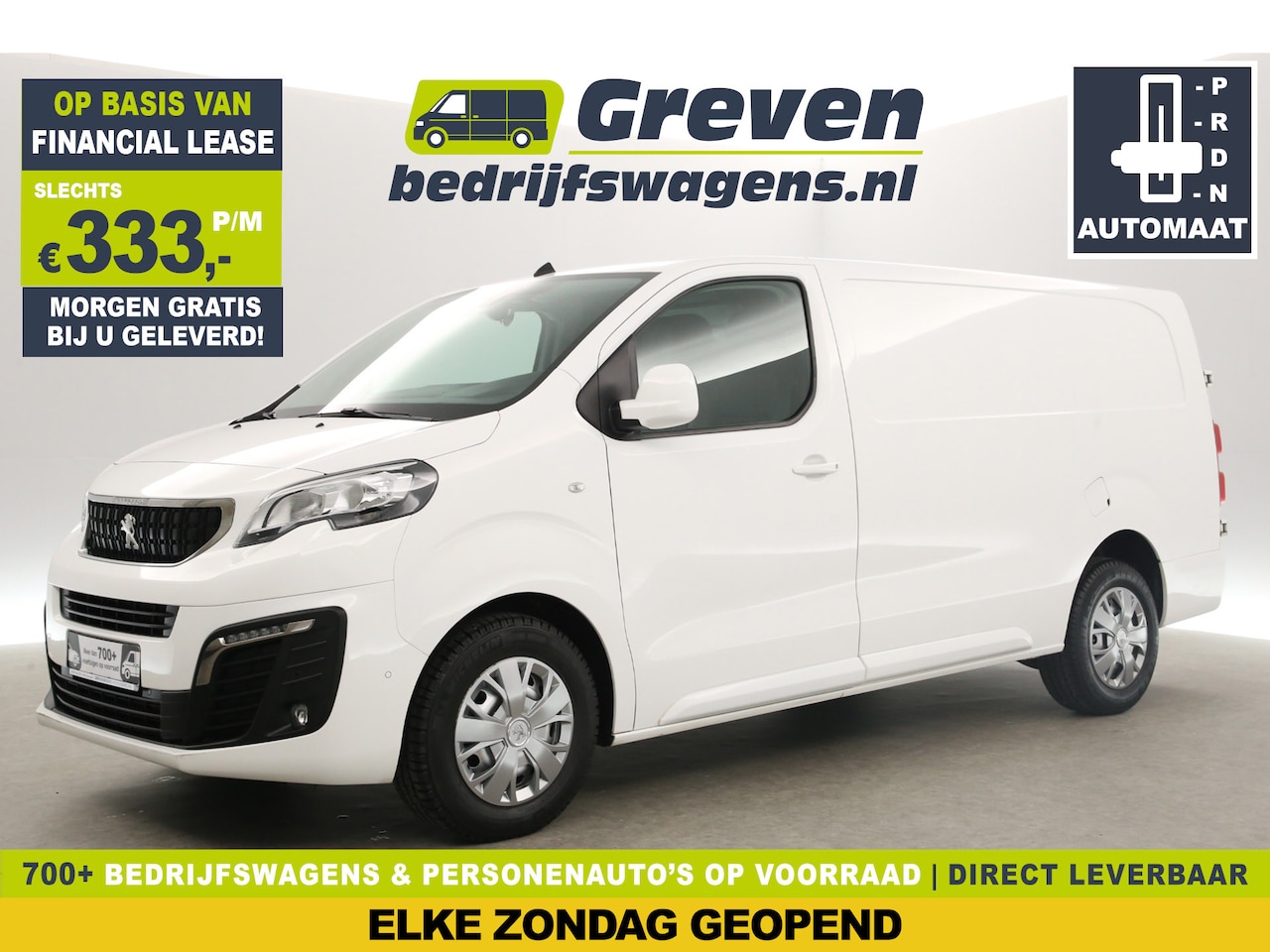 Peugeot Expert - 2.0 BlueHDI L3H1 Automaat Airco Cruise LED 360Camera Carplay 3 Persoons PDC Elektrpakket - AutoWereld.nl
