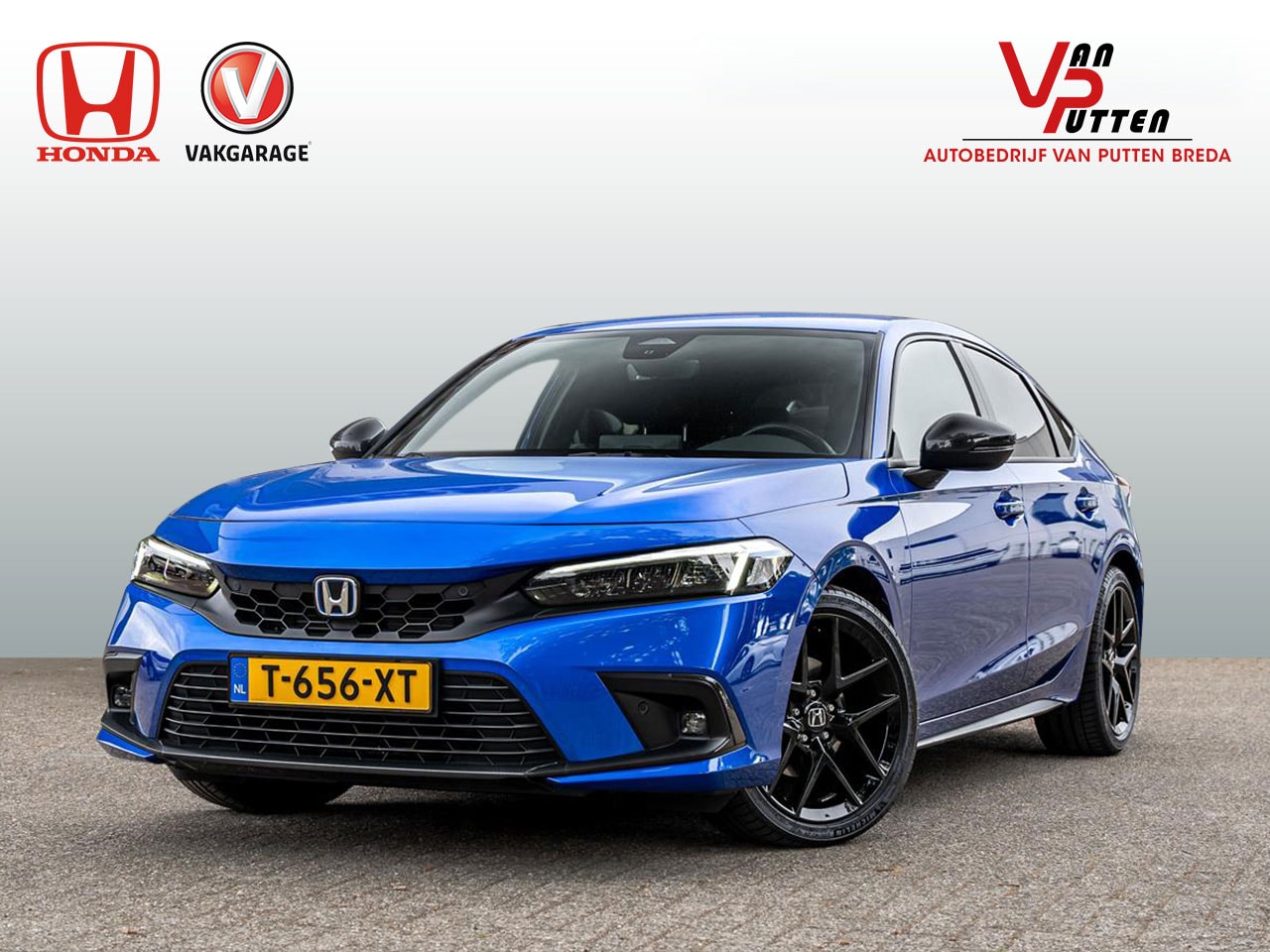 Honda Civic - 2.0 Full Hybrid Sport Automaat | NL Auto | Premium Crystal Blue Metallic | Carbon Pack | l - AutoWereld.nl