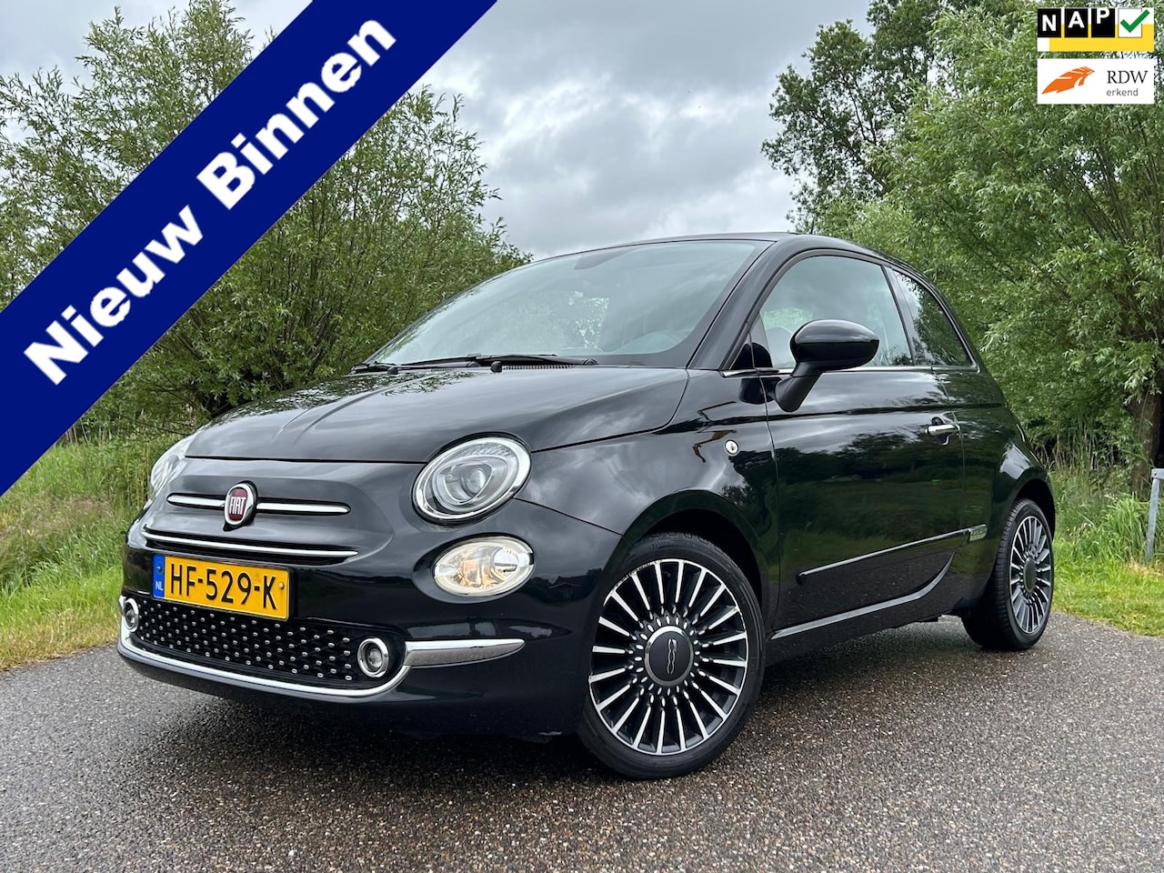 Fiat 500 - 0.9 TwinAir Turbo Lounge PANORAMADAK LEDER-INT NAVI AIRCO GOED ONDERHOUDEN - AutoWereld.nl
