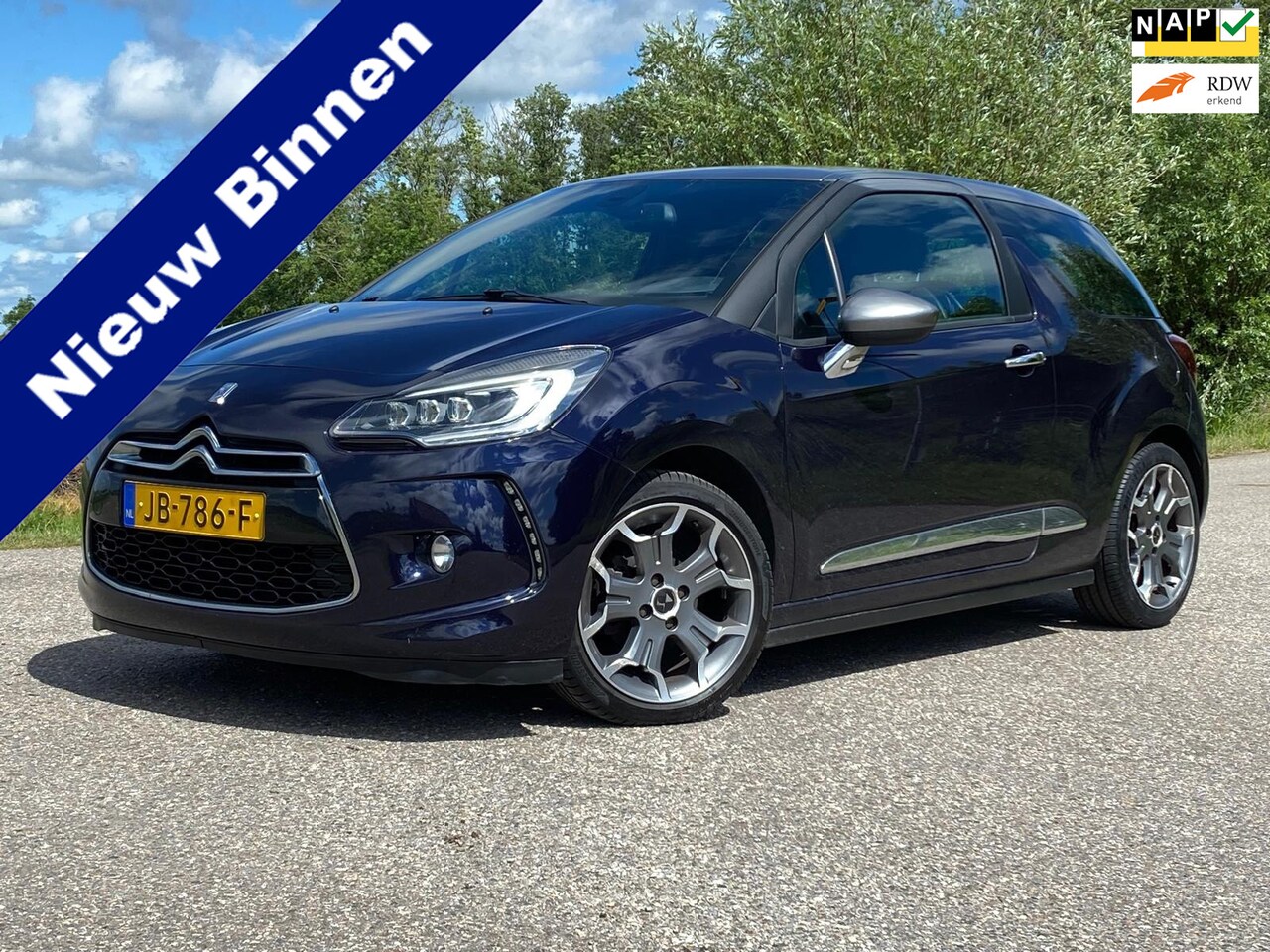 Citroën DS3 - 1.2 PureTech So Chic AUTOMAAT 80.000KM 110PK NAVI NAP LED - AutoWereld.nl