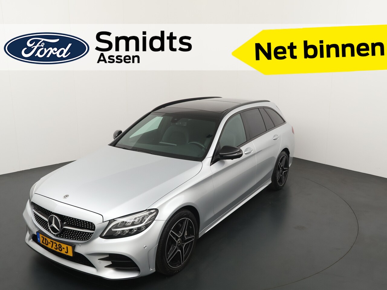 Mercedes-Benz C-klasse Estate - 180 Business Solution AMG | Trekhaak | Pano | 360° Camera | El. a. klep | 18" | Comf. stoe - AutoWereld.nl